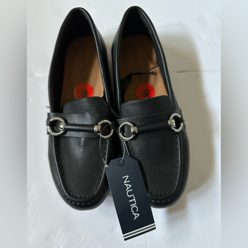 Nautica womens black loafers